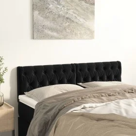 Kopfteile 2 Einheiten aus schwarzem Samt 80x7x78/88 cm von vidaXL, Kopf- und Fußteile - Ref: Foro24-346364, Preis: 85,22 €, R...