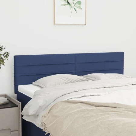 Headboards 2 units blue fabric 72x5x78/88 cm by vidaXL, Headboards and footboards - Ref: Foro24-346150, Price: 60,44 €, Disco...