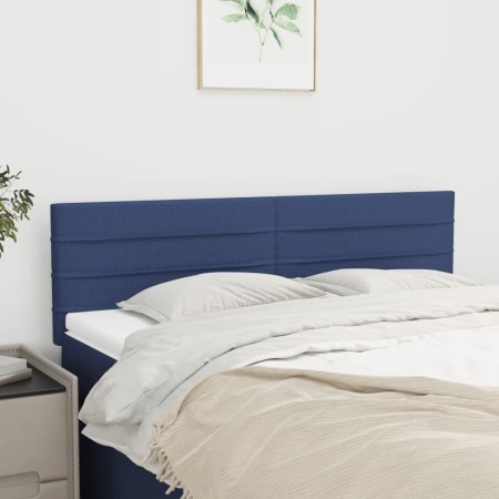 Kopfteile 2 Einheiten aus blauem Stoff 72x5x78/88 cm von vidaXL, Kopf- und Fußteile - Ref: Foro24-346150, Preis: 62,65 €, Rab...