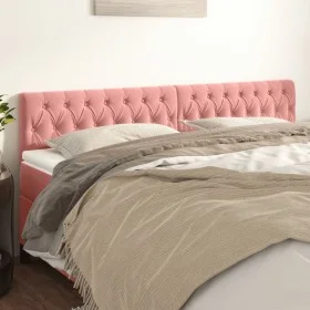 Headboards 2 units of pink velvet 90x7x78/88 cm by vidaXL, Headboards and footboards - Ref: Foro24-346381, Price: 85,93 €, Di...