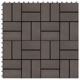 Baldosas de porche WPC 30x30 cm 2 m² marrón oscuro 22 unidades by vidaXL, Floors and carpets - Ref: Foro24-277810, Price: 107...
