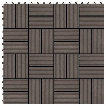 Baldosas de porche WPC 30x30 cm 2 m² marrón oscuro 22 unidades by vidaXL, Floors and carpets - Ref: Foro24-277810, Price: 107...