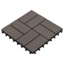 Baldosas de porche WPC 30x30 cm 2 m² marrón oscuro 22 unidades by vidaXL, Floors and carpets - Ref: Foro24-277810, Price: 107...