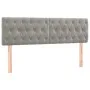 Headboards 2 units of light gray velvet 80x7x78/88 cm by vidaXL, Headboards and footboards - Ref: Foro24-346362, Price: 70,98...