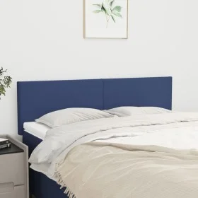 Headboards 2 units blue fabric 72x5x78/88 cm by vidaXL, Headboards and footboards - Ref: Foro24-345790, Price: 57,44 €, Disco...