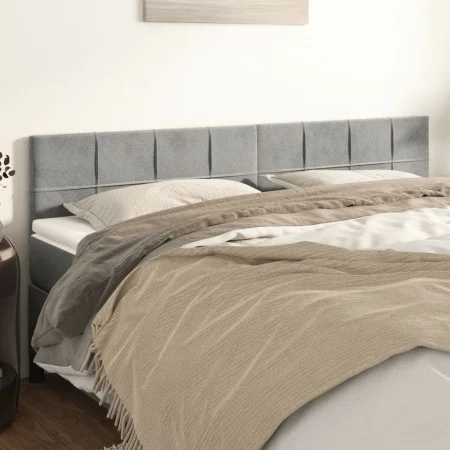Headboards 2 units of light gray velvet 100x5x78/88 cm by vidaXL, Headboards and footboards - Ref: Foro24-346096, Price: 53,3...