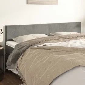 Headboards 2 units of light gray velvet 80x5x78/88 cm by vidaXL, Headboards and footboards - Ref: Foro24-345818, Price: 54,01...