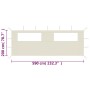 Gazebo side wall with cream windows 6x2 m by vidaXL, Accessories for pavilions and gazebos - Ref: Foro24-3070413, Price: 27,1...