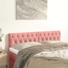 Headboards 2 units of pink velvet 72x7x78/88 cm by vidaXL, Headboards and footboards - Ref: Foro24-346353, Price: 85,64 €, Di...