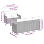 Conjunto de sofá de jardín 6 pcs Gris Poliratán