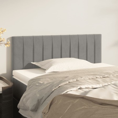 Hellgraues Samtkopfteil 90x5x78/88 cm von vidaXL, Kopf- und Fußteile - Ref: Foro24-346222, Preis: 44,89 €, Rabatt: %