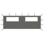 Pavillon-Seitenwand mit Fenstern anthrazitgrau 6x2 m von vidaXL, Zubehör für Pavillons und Pavillons - Ref: Foro24-3070415, P...