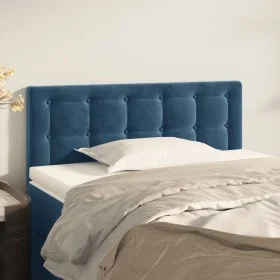 Cabecero de terciopelo azul oscuro 90x5x78/88 cm de vidaXL, Cabeceros y pies de cama - Ref: Foro24-346434, Precio: 42,29 €, D...