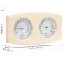 Higrotermógrafo y reloj de arena para sauna 2 en 1 madera pino de vidaXL, Accesorios de sauna - Ref: Foro24-51686, Precio: 34...