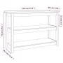 Gray solid pine wood console table 110x40x74 cm by vidaXL, Side tables - Ref: Foro24-821666, Price: 108,31 €, Discount: %