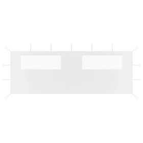 Pared lateral de cenador con ventanas blanco 6x2 m by vidaXL, Accessories for pavilions and gazebos - Ref: Foro24-3070416, Pr...