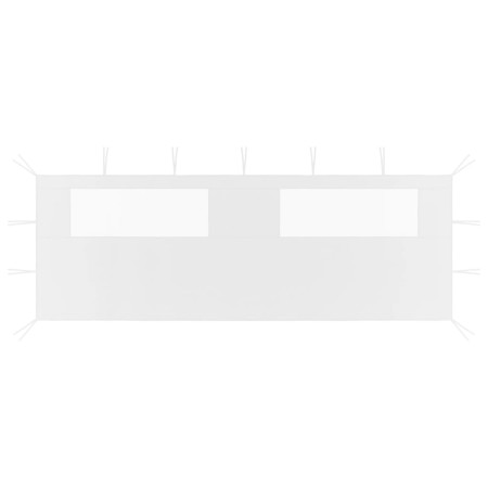Seitenwand des Pavillons mit weißen Fenstern 6x2 m von vidaXL, Zubehör für Pavillons und Pavillons - Ref: Foro24-3070416, Pre...