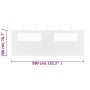 Seitenwand des Pavillons mit weißen Fenstern 6x2 m von vidaXL, Zubehör für Pavillons und Pavillons - Ref: Foro24-3070416, Pre...