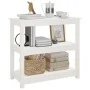 Solid white pine wood console table 80x40x74 cm by vidaXL, Side tables - Ref: Foro24-821670, Price: 97,20 €, Discount: %