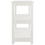 Solid white pine wood console table 80x40x74 cm by vidaXL, Side tables - Ref: Foro24-821670, Price: 99,93 €, Discount: %