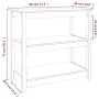 Solid white pine wood console table 80x40x74 cm by vidaXL, Side tables - Ref: Foro24-821670, Price: 97,20 €, Discount: %