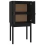 Aparador alto madera maciza de pino negro 60x40x120 cm de vidaXL, Aparadores - Ref: Foro24-821748, Precio: 97,73 €, Descuento: %