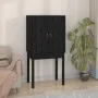 Aparador alto madera maciza de pino negro 60x40x120 cm de vidaXL, Aparadores - Ref: Foro24-821748, Precio: 97,73 €, Descuento: %
