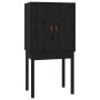 Aparador alto madera maciza de pino negro 60x40x120 cm de vidaXL, Aparadores - Ref: Foro24-821748, Precio: 98,78 €, Descuento: %