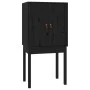 Aparador alto madera maciza de pino negro 60x40x120 cm de vidaXL, Aparadores - Ref: Foro24-821748, Precio: 97,73 €, Descuento: %