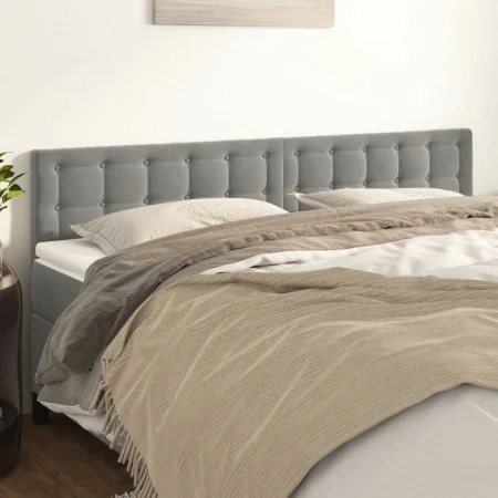 Headboards 2 units of light gray velvet 100x5x78/88 cm by vidaXL, Headboards and footboards - Ref: Foro24-346530, Price: 71,2...