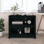 Massives Kiefernholz Bücherregal schwarz 80x35x68 cm von vidaXL, Bücherregale und Regale - Ref: Foro24-821678, Preis: 84,46 €...