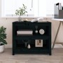 Massives Kiefernholz Bücherregal schwarz 80x35x68 cm von vidaXL, Bücherregale und Regale - Ref: Foro24-821678, Preis: 85,55 €...