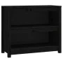 Massives Kiefernholz Bücherregal schwarz 80x35x68 cm von vidaXL, Bücherregale und Regale - Ref: Foro24-821678, Preis: 84,46 €...