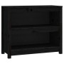 Massives Kiefernholz Bücherregal schwarz 80x35x68 cm von vidaXL, Bücherregale und Regale - Ref: Foro24-821678, Preis: 85,55 €...