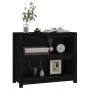 Massives Kiefernholz Bücherregal schwarz 80x35x68 cm von vidaXL, Bücherregale und Regale - Ref: Foro24-821678, Preis: 84,46 €...