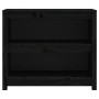 Massives Kiefernholz Bücherregal schwarz 80x35x68 cm von vidaXL, Bücherregale und Regale - Ref: Foro24-821678, Preis: 85,55 €...