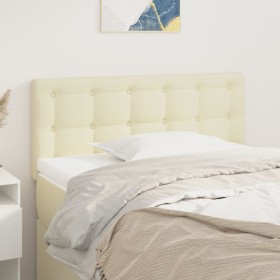 Kopfteil aus cremefarbenem Kunstleder, 100 x 5 x 78/88 cm von vidaXL, Kopf- und Fußteile - Ref: Foro24-346446, Preis: 50,37 €...