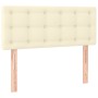 Kopfteil aus cremefarbenem Kunstleder, 100 x 5 x 78/88 cm von vidaXL, Kopf- und Fußteile - Ref: Foro24-346446, Preis: 50,37 €...
