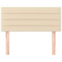 Cream fabric headboard 100x5x78/88 cm by vidaXL, Headboards and footboards - Ref: Foro24-346135, Price: 43,64 €, Discount: %