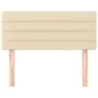 Kopfteil aus cremefarbenem Stoff, 100 x 5 x 78/88 cm von vidaXL, Kopf- und Fußteile - Ref: Foro24-346135, Preis: 42,94 €, Rab...