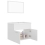 Engineered wood white bathroom furniture set by vidaXL, Bathroom furniture - Ref: Foro24-3070865, Price: 167,19 €, Discount: %