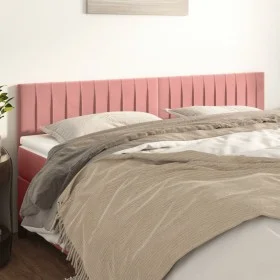 Headboards 2 units of pink velvet 90x5x78/88 cm by vidaXL, Headboards and footboards - Ref: Foro24-346283, Price: 56,20 €, Di...