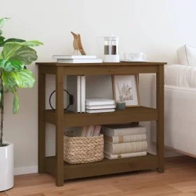 Honey brown solid pine wood console table 80x40x74 cm by vidaXL, Side tables - Ref: Foro24-821672, Price: 91,28 €, Discount: %