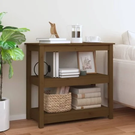 Honey brown solid pine wood console table 80x40x74 cm by vidaXL, Side tables - Ref: Foro24-821672, Price: 91,28 €, Discount: %