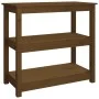 Honey brown solid pine wood console table 80x40x74 cm by vidaXL, Side tables - Ref: Foro24-821672, Price: 91,28 €, Discount: %