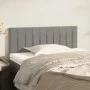 Cabecero de terciopelo gris claro 100x5x78/88 cm de vidaXL, Cabeceros y pies de cama - Ref: Foro24-346236, Precio: 40,46 €, D...