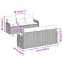 Conjunto de sofá de jardín 7 pcs Gris Poliratán