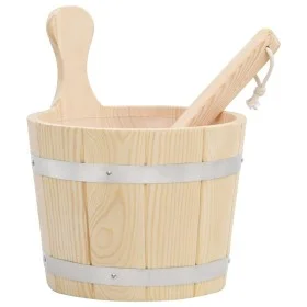Solid pine wood sauna bucket and ladle set by vidaXL, sauna accessories - Ref: Foro24-51692, Price: 50,41 €, Discount: %