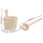 Solid pine wood sauna bucket and ladle set by vidaXL, sauna accessories - Ref: Foro24-51692, Price: 50,35 €, Discount: %