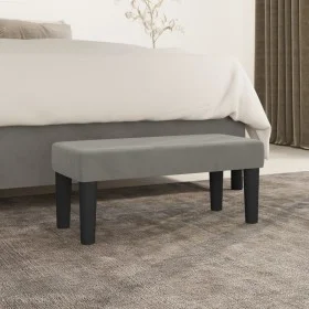 Light gray velvet bench 70x30x30 cm by vidaXL, Banks - Ref: Foro24-346638, Price: 37,53 €, Discount: %